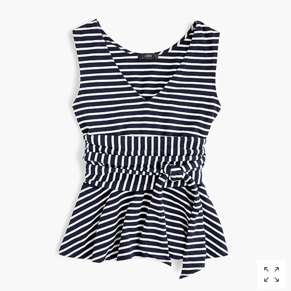 Tie Waste Peplum Top